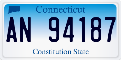 CT license plate AN94187