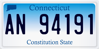 CT license plate AN94191