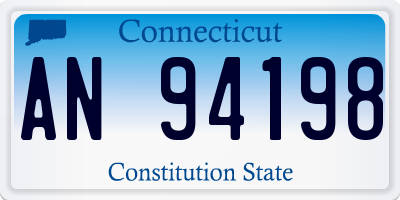 CT license plate AN94198