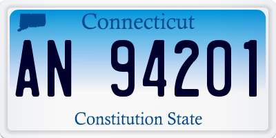 CT license plate AN94201