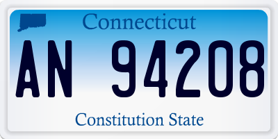 CT license plate AN94208