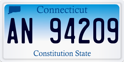 CT license plate AN94209