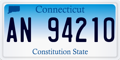 CT license plate AN94210