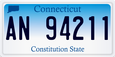 CT license plate AN94211