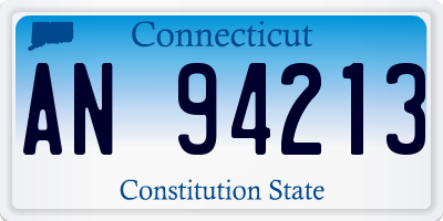 CT license plate AN94213