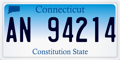 CT license plate AN94214