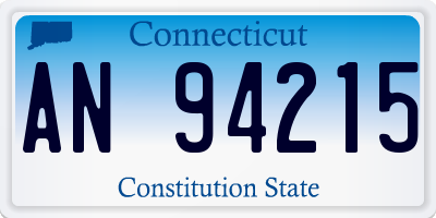 CT license plate AN94215