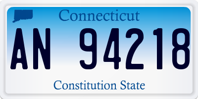 CT license plate AN94218