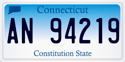 CT license plate AN94219