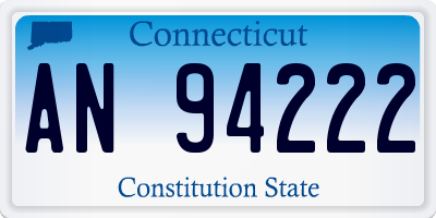 CT license plate AN94222