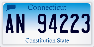 CT license plate AN94223