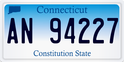 CT license plate AN94227