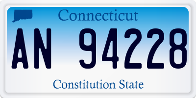 CT license plate AN94228