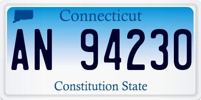 CT license plate AN94230