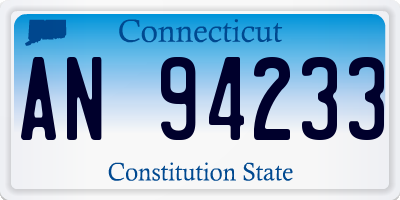 CT license plate AN94233