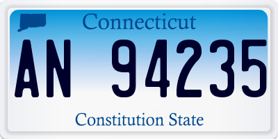 CT license plate AN94235