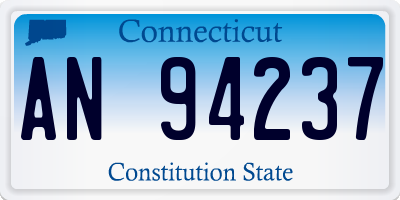 CT license plate AN94237