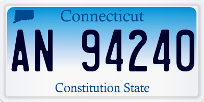 CT license plate AN94240