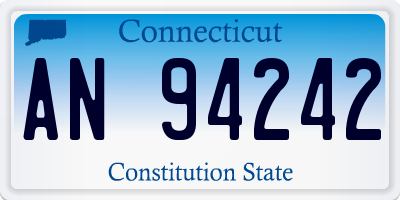 CT license plate AN94242