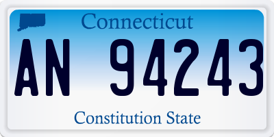 CT license plate AN94243