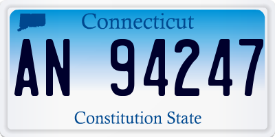 CT license plate AN94247