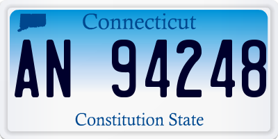 CT license plate AN94248