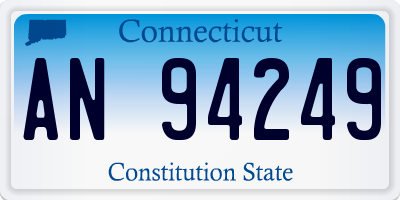 CT license plate AN94249