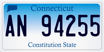 CT license plate AN94255