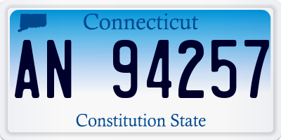 CT license plate AN94257