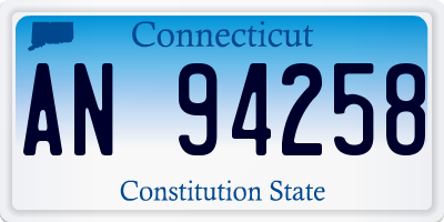 CT license plate AN94258