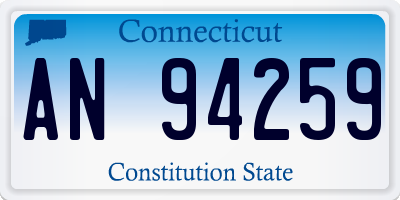 CT license plate AN94259