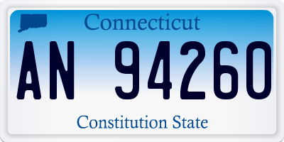 CT license plate AN94260