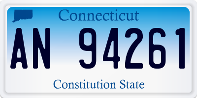 CT license plate AN94261