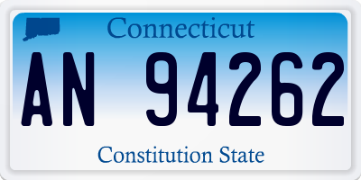 CT license plate AN94262