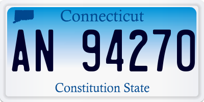 CT license plate AN94270