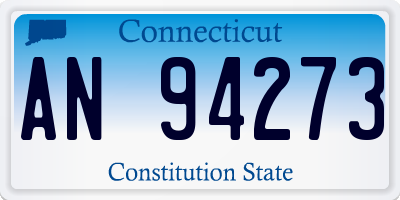 CT license plate AN94273