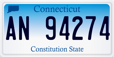 CT license plate AN94274