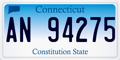 CT license plate AN94275