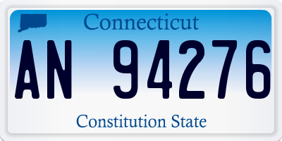 CT license plate AN94276