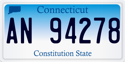 CT license plate AN94278