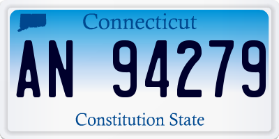 CT license plate AN94279