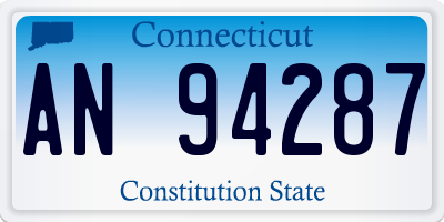 CT license plate AN94287