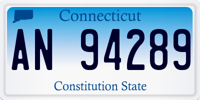 CT license plate AN94289