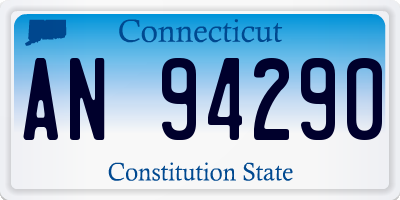 CT license plate AN94290