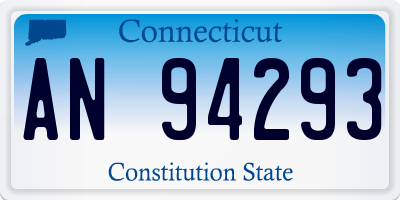 CT license plate AN94293