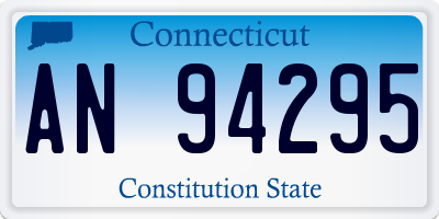 CT license plate AN94295