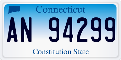 CT license plate AN94299