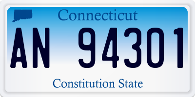 CT license plate AN94301