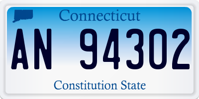 CT license plate AN94302