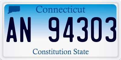 CT license plate AN94303